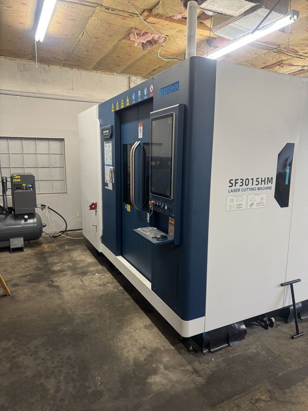 RMC fiber laser and air compressor