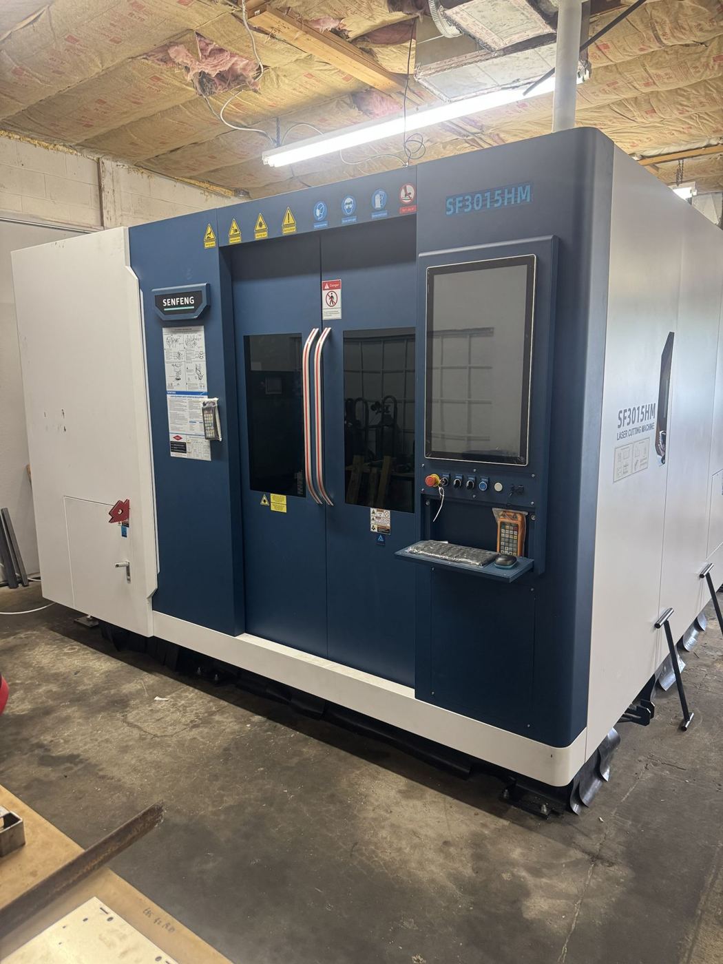 Senfeng SF3015HM fiber laser cutting machine at RMC