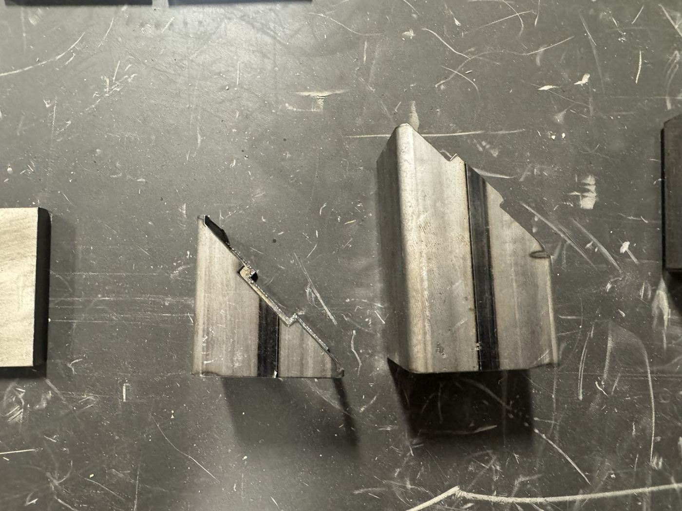 Square tube with stepped laser-cut joints